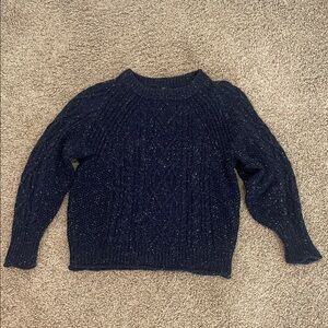 J. Crew Donegal Speckled Cable Knit Sweater
